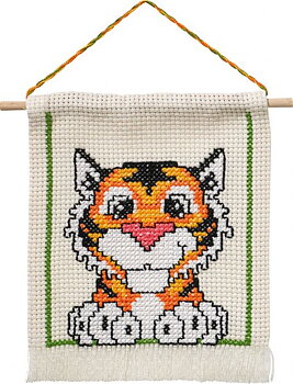 Barn Korsstygn Tiger