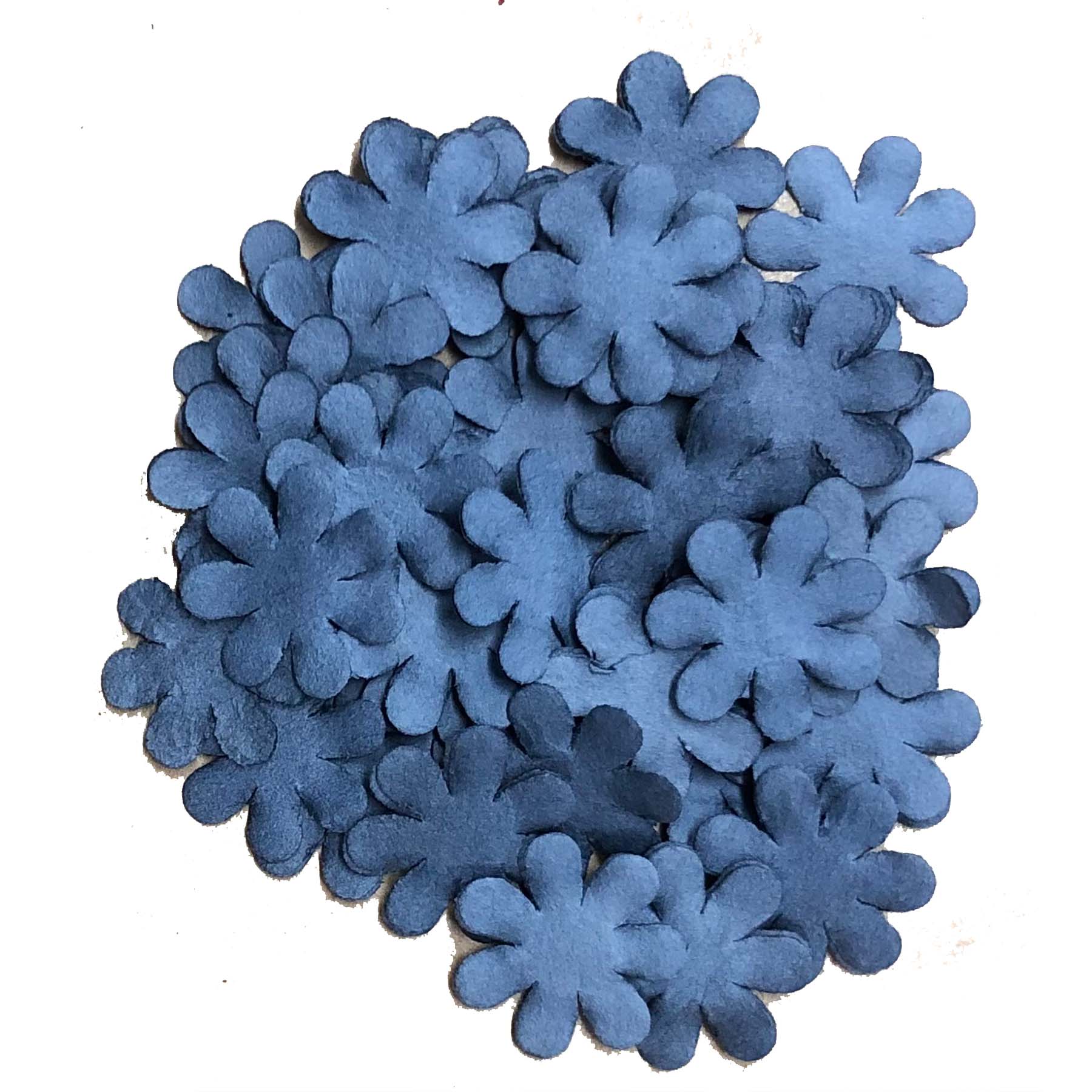 Mini Pappersblommor  16 mm 100 st Jeans