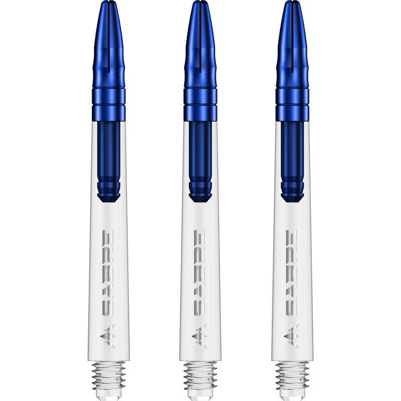 Mission Sabre Dartshafts Clear/Blue Medium 49mm