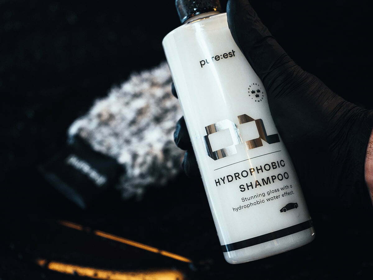 Pure:est S1 Schampo SIO2 + Tvätthandske mikrofiber – Vit - 2