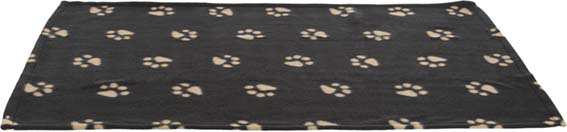 Trixie Barney Fleece Filt 100x70cm Svart Med Tasstryck - 2