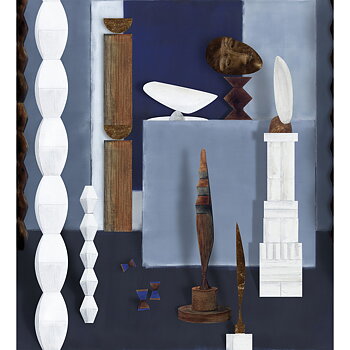 TAPET L'ATELIER DE BRANCUSI, blå