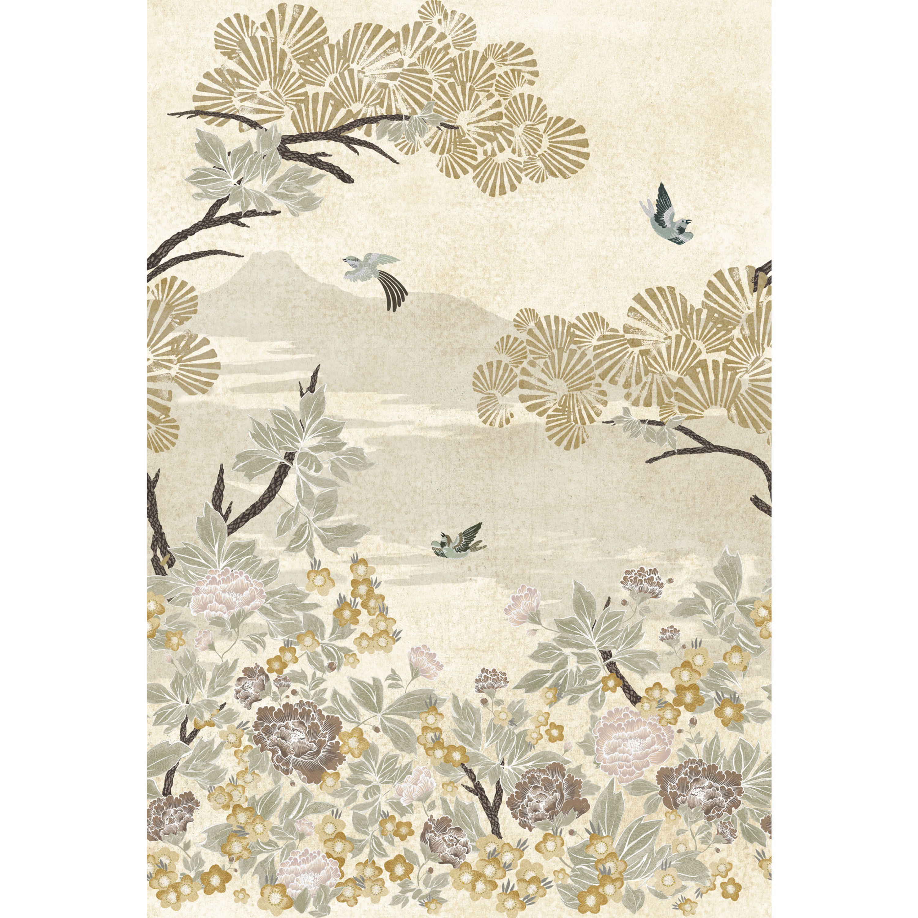 TAPET KANSAI, beige/vit