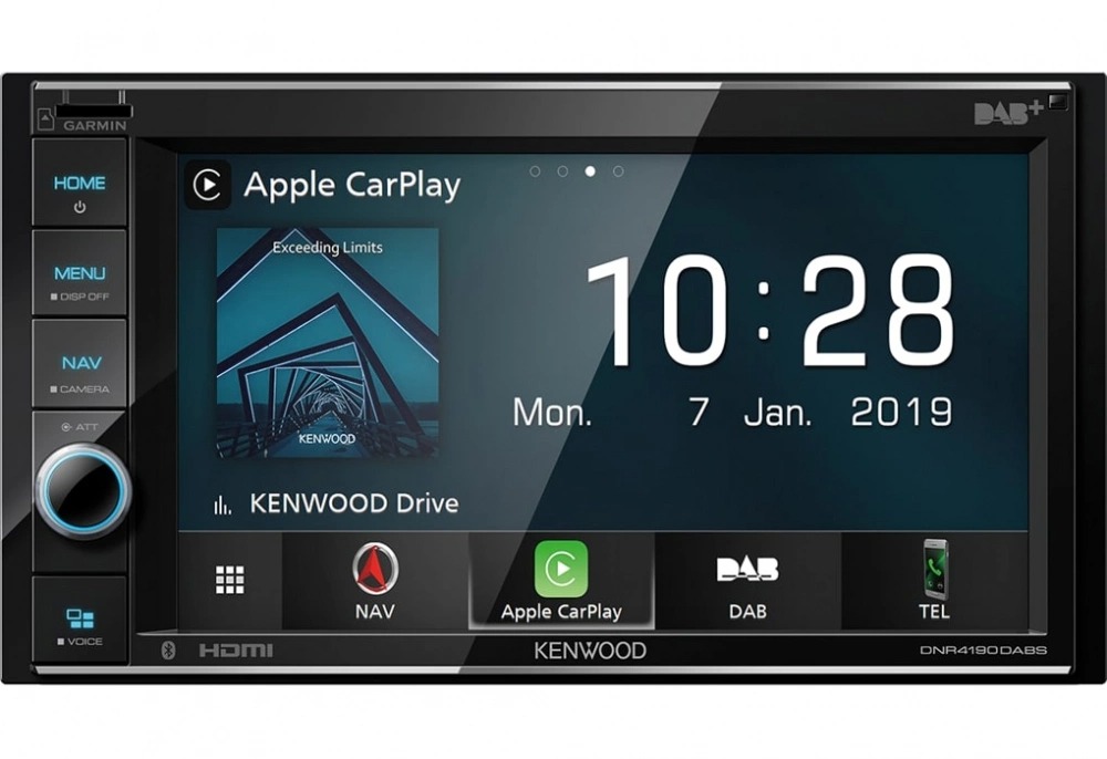 Kenwood DNR4190DABS, bilstereo med navigation, DAB och Apple CarPlay