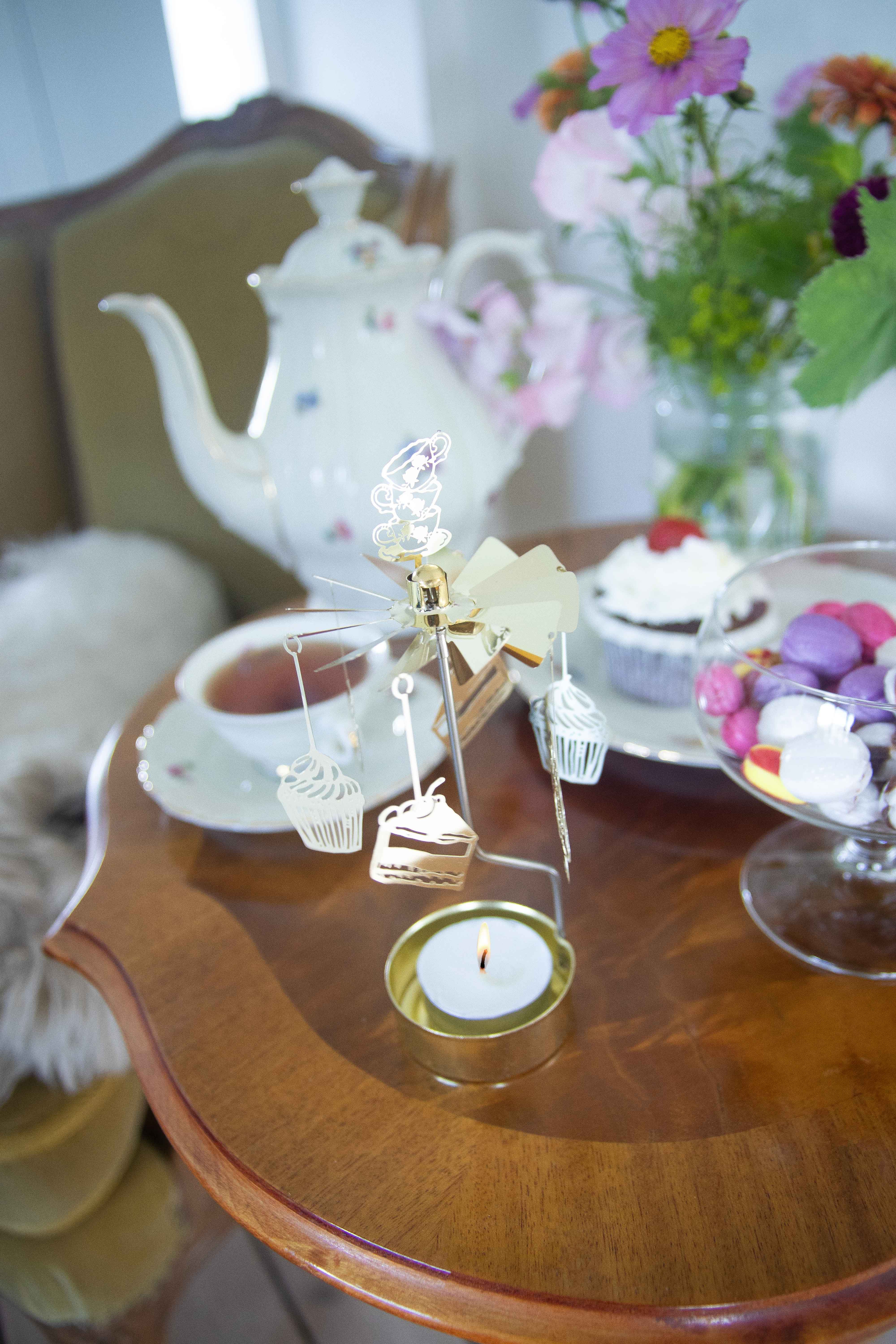 TEALIGHT SPINNER AFTERNOON TEA