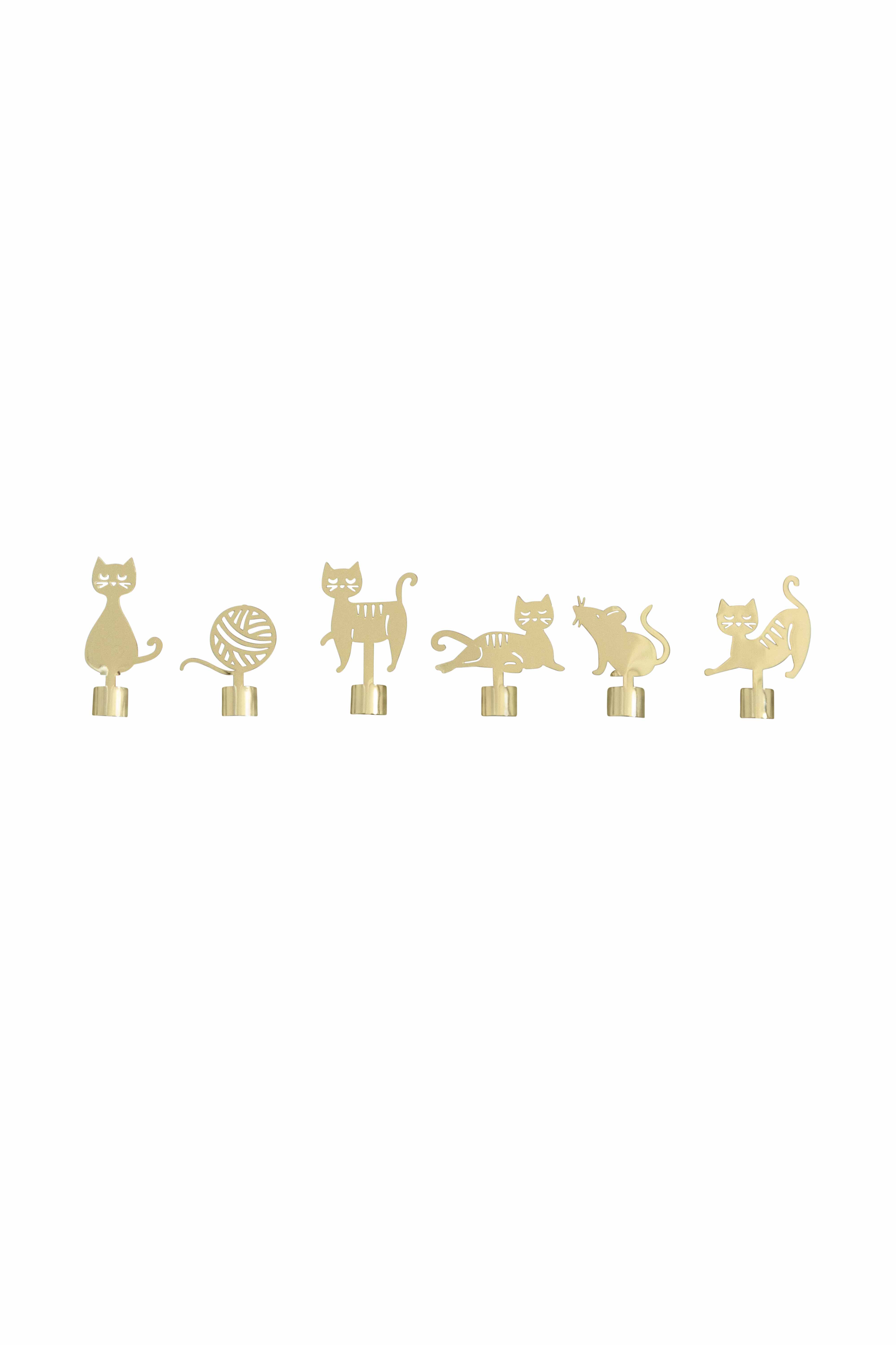 GLASS DECORATION CAT FAMILY - 4