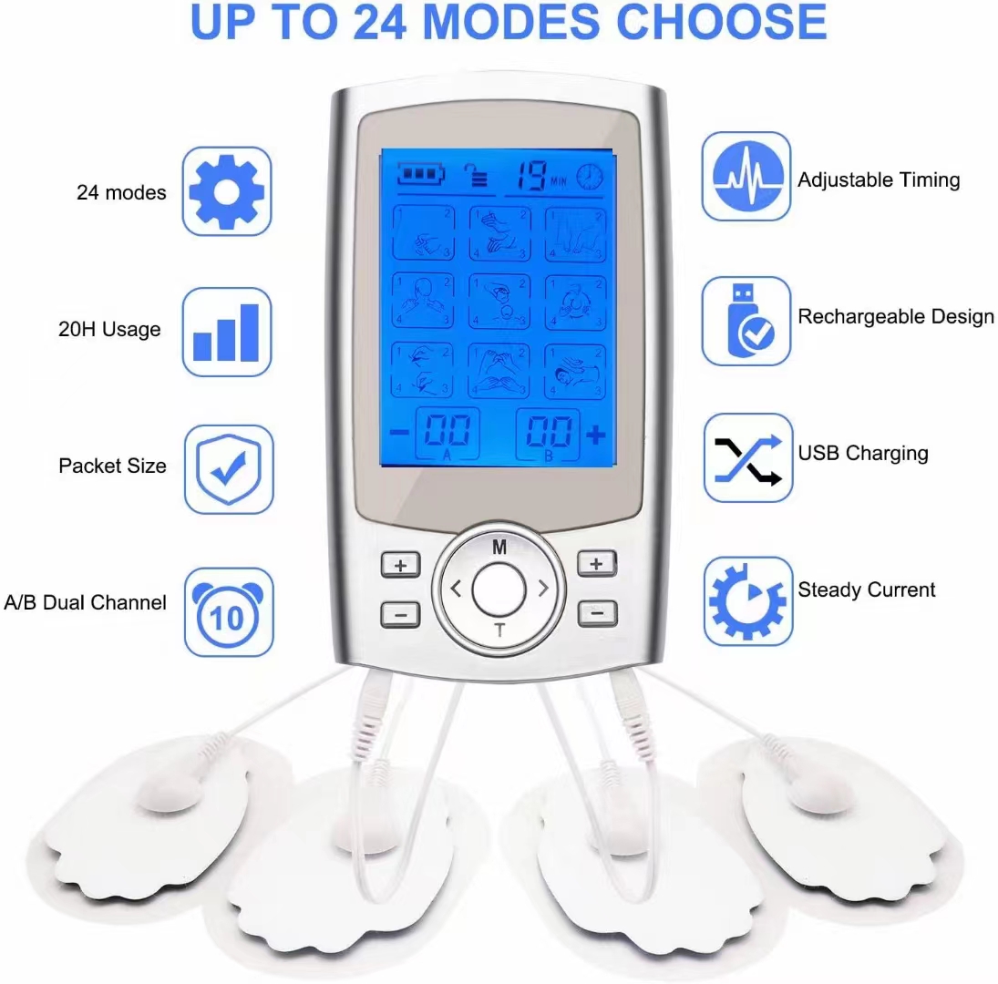 Electronic Massage Device - TENS Silver - 9