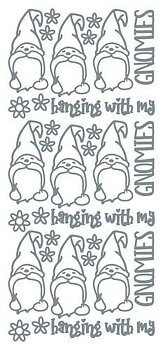JEJE Peel-Off stickers Gnomie Friends - Silver