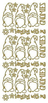 JEJE Peel-Off stickers Gnomie Friends - Gold