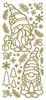 JEJE Peel-Off stickers Gnome Christmas - Gold