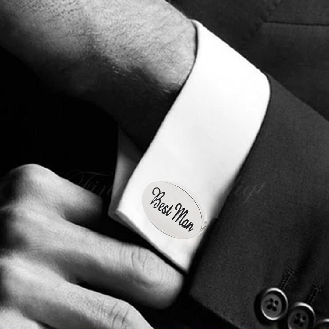 Best Man Cufflinks - Cufflinks Best Man High Gloss Finish (2pcs) - 3