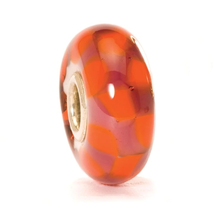 Trollbeads Chess röd glaskula