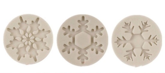 Silicone Resin Mold .  Snowflake 3 pcs