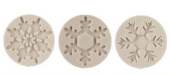 Gjutform  i silikon -  Snöflinga 3 st