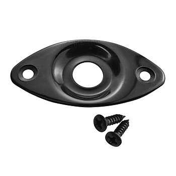  Jack Plate Oval Recessed (Black)