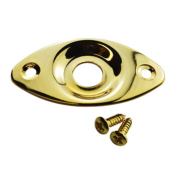  Jack Plate Oval Recessed (Gold)