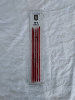 Röd strumpstickor 20cm, 3.5mm