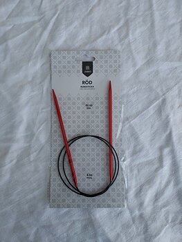Rundstickor 80cm, 4.5 mm i metall med kabel 
