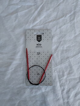 Rundstickor 40cm 3.5mm metall med kabel