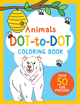 Animals Dot-To-Dot Color Bk