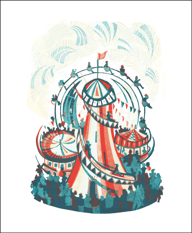 Round and Round by Paul Cleden, Greeting Card
