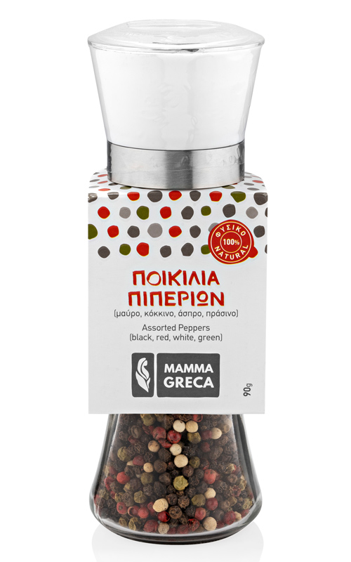 mamma greka, black, red, white and green pepper, 90g.
