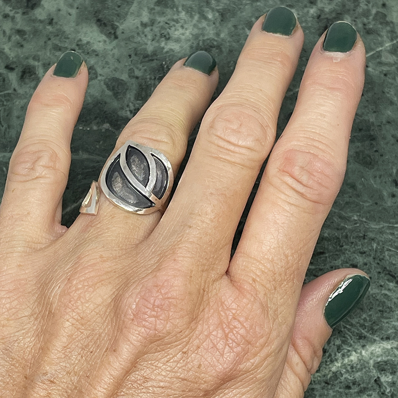 Silverring LEAFY  - 2