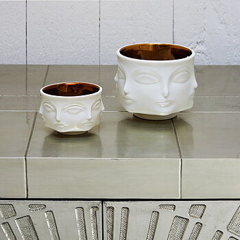 JONATHAN ADLER - Muse Bowl White & Gold