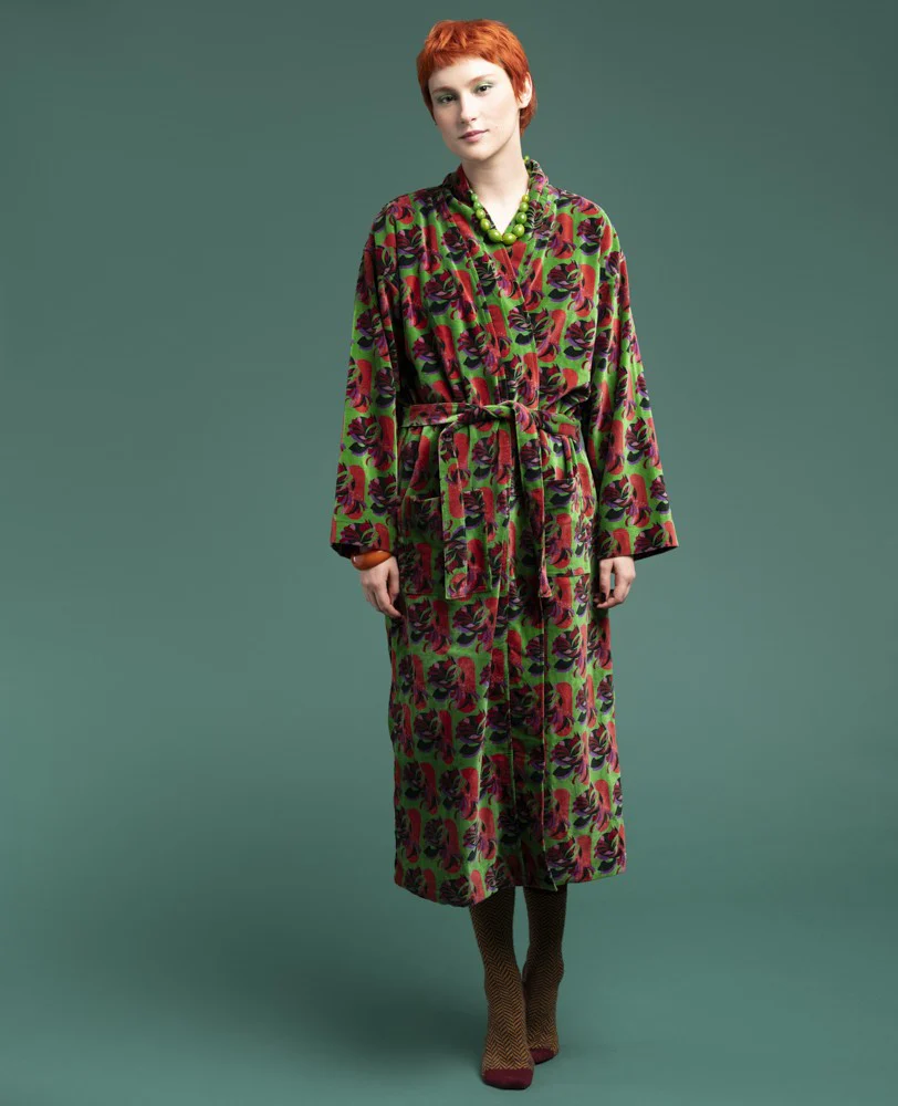 Bathrobe in velour - 7
