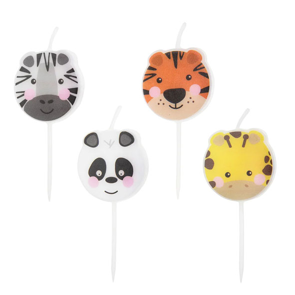 Tårtljus - Djur 4-pack -1