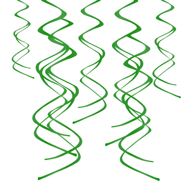 Takdekoration Swirls - Grön