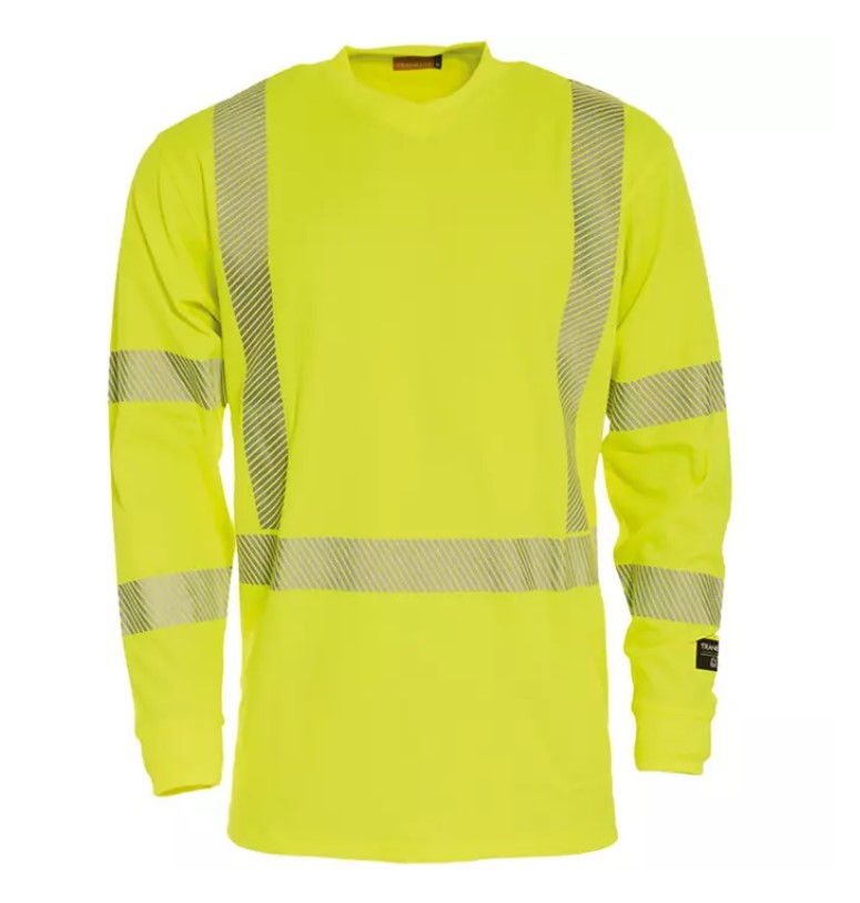 Reflex Warning Long Sleeve T-Shirt - Medium Yellow
