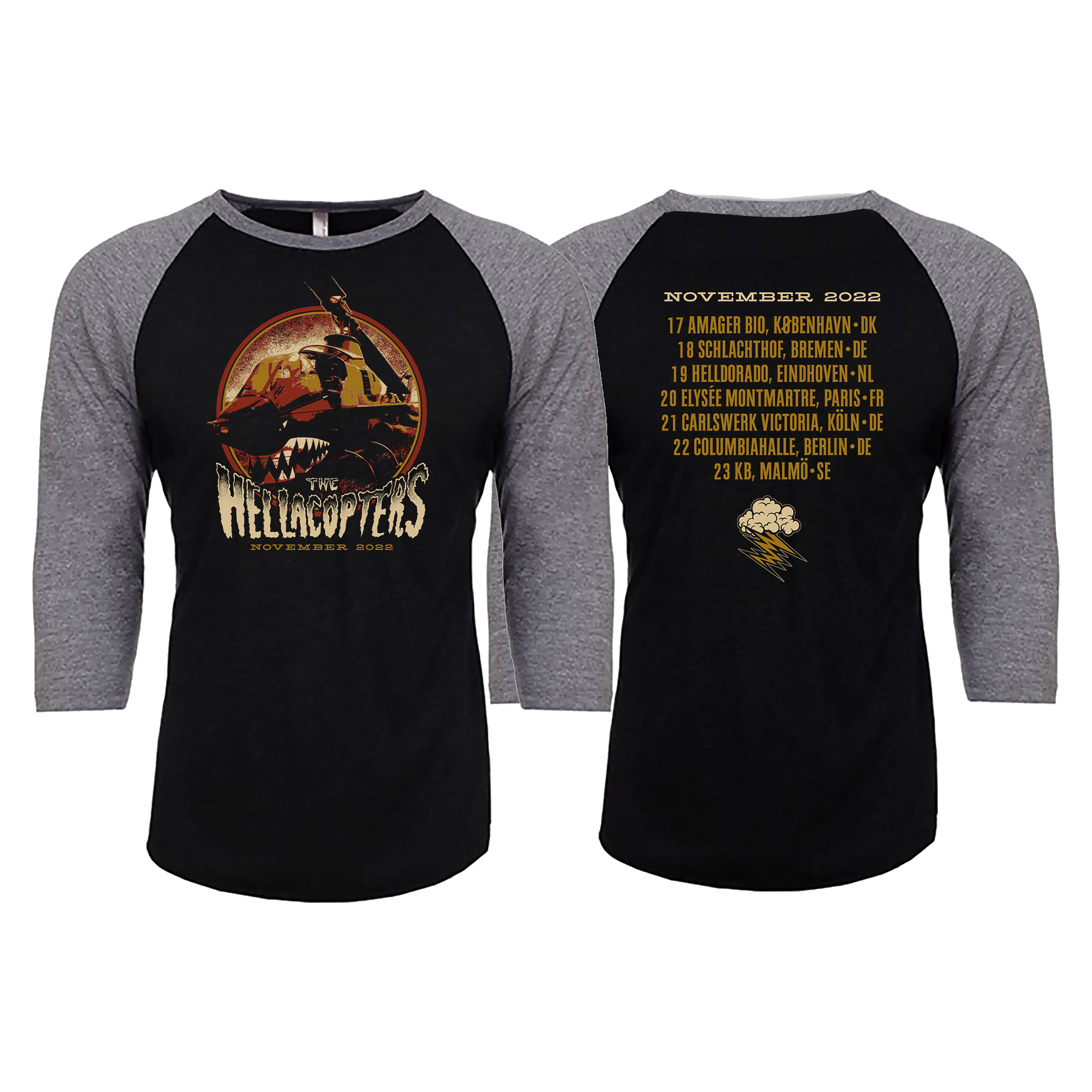 HELLACOPTERS - 3/4 BASEBALL, NOVEMBER 2022