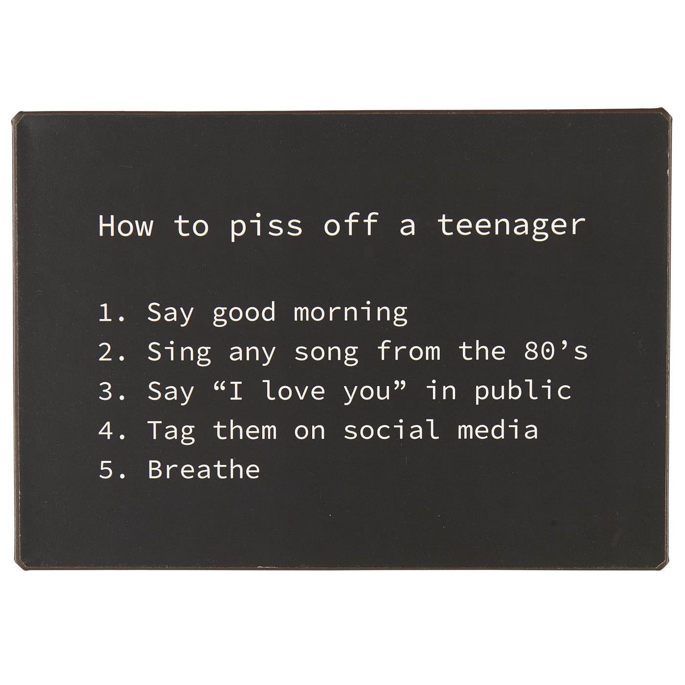 IB Laursen Plåtskylt - How to piss off a teenager