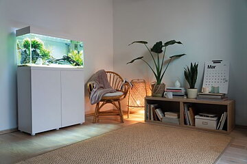 Aquael - Optiset 240 Akvarium med möbel & belysning - Vit