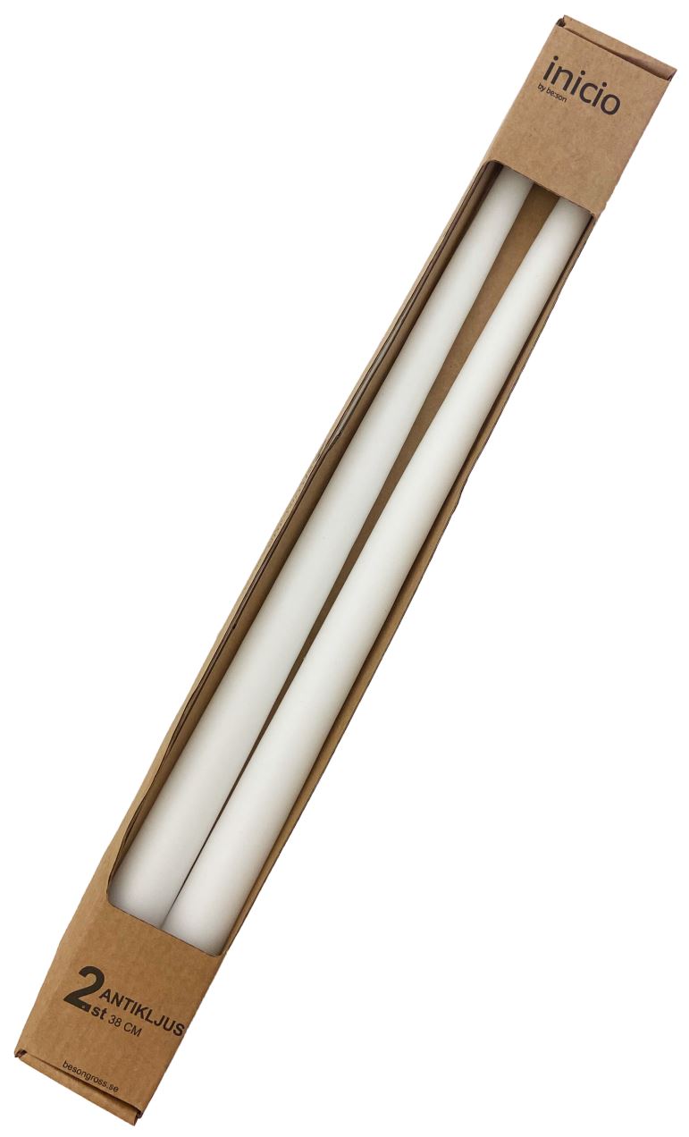 Antikljus Vit 38 cm 2 pack