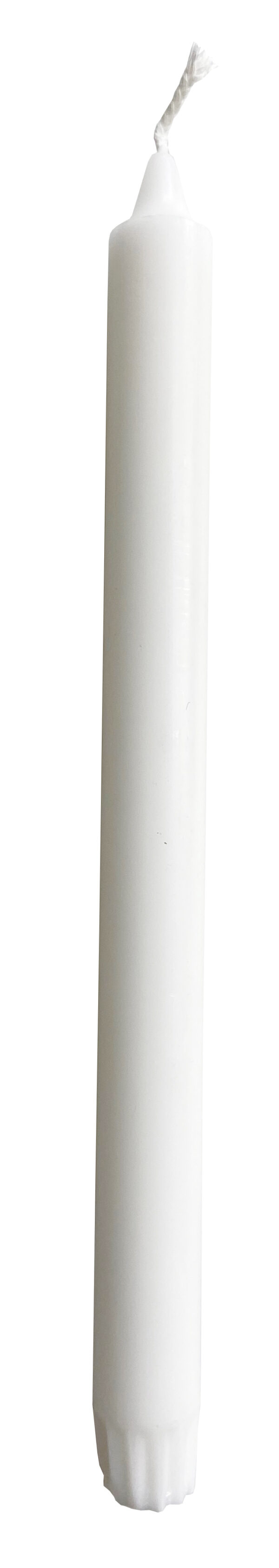 Kronljus Vit 100% stearin 28 cm