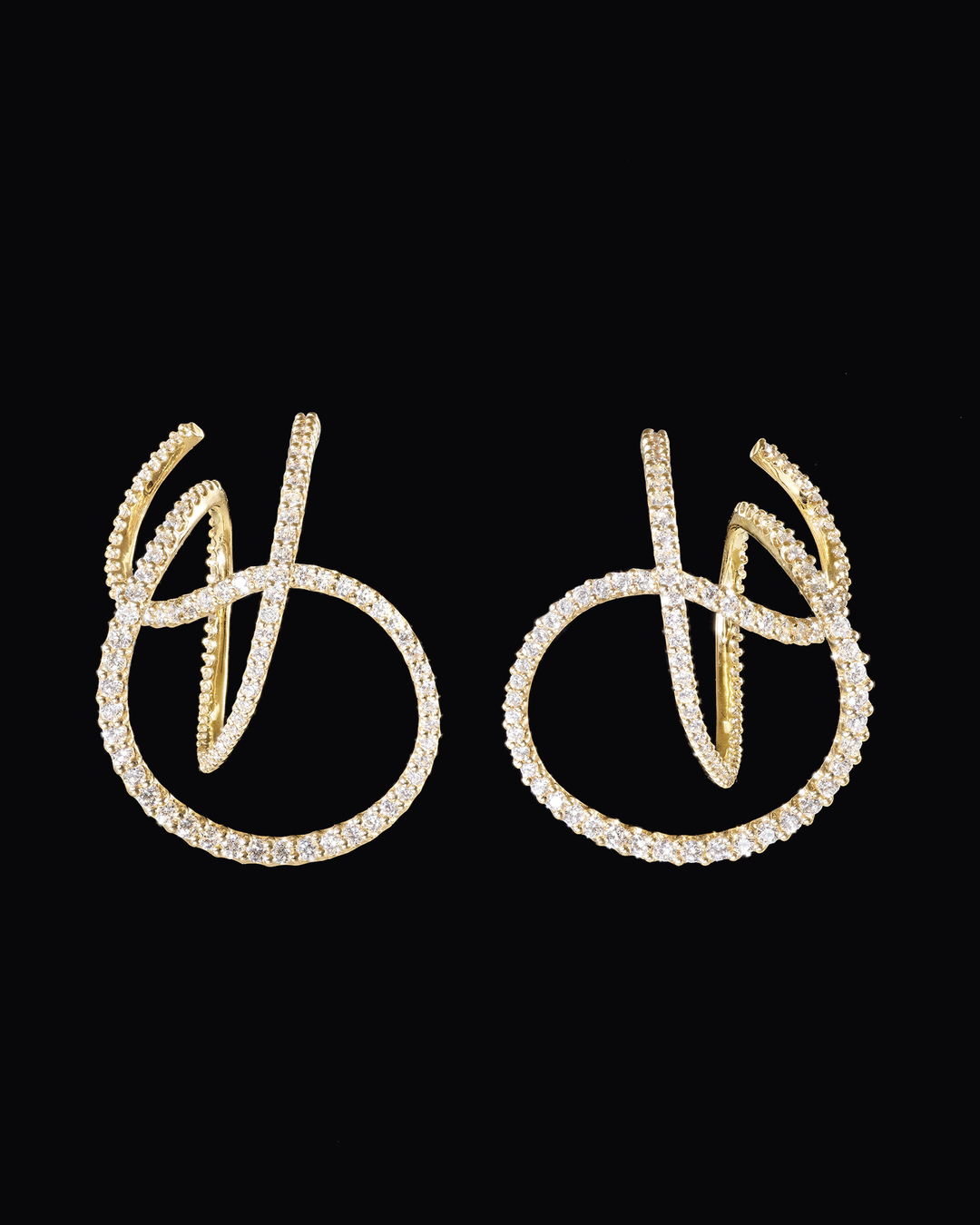 Twisted Love Bands Earring 1 pair - 5