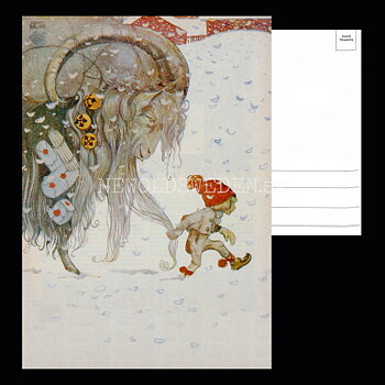 John Bauer Julbocken 1917 - Vykort A4 - BB13