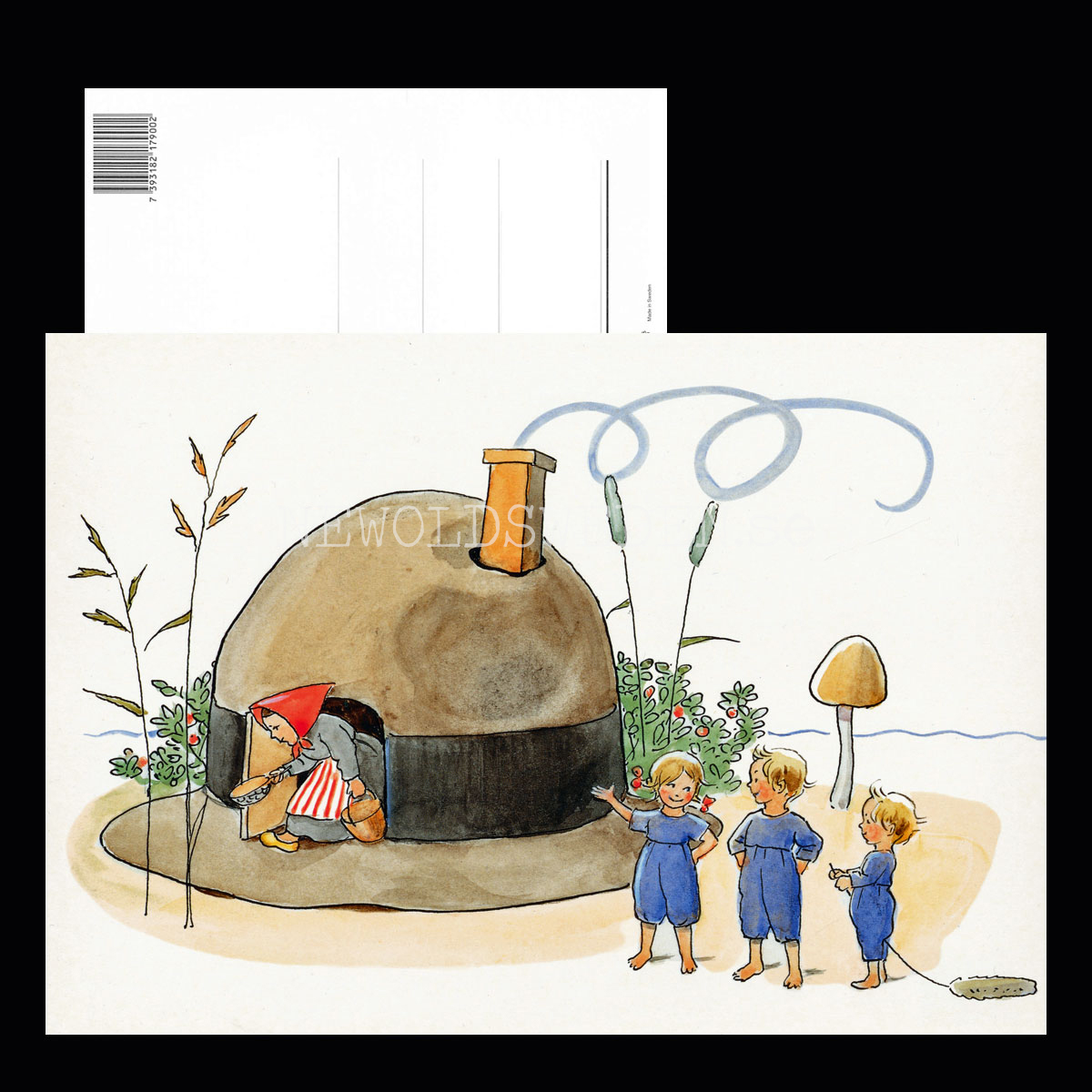 Hattstugan Elsa Beskow - Vykort A4 - BB17 - 3