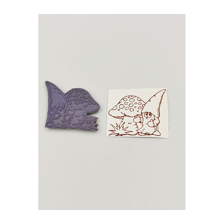 Cling Stamps Second Hand - Christmas Elf Pixie & Mushroom