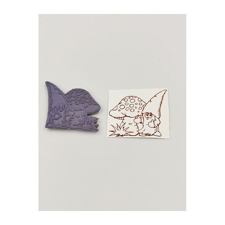 Cling Stamps Second Hand - Christmas Elf Pixie & Mushroom