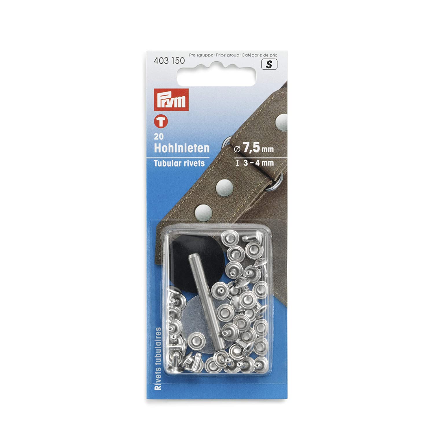 Prym - Nitar 7,5 mm, silver (20st)
