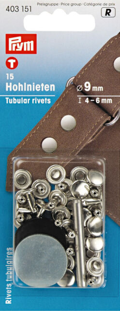 Prym - Nitar 9 mm, silver (15st).