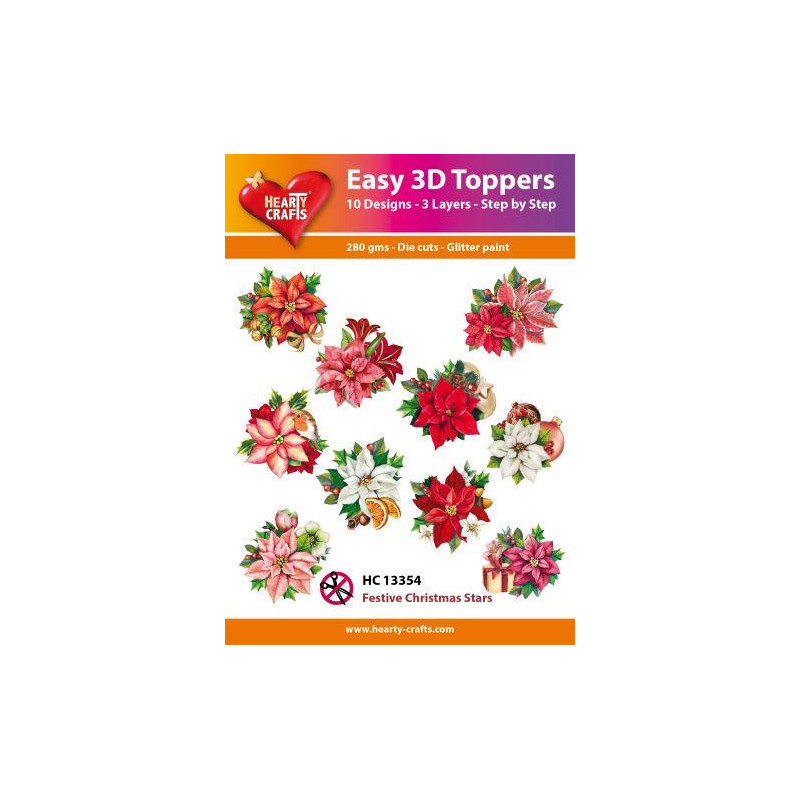 Easy 3D toppers - Festive Christmas Stars