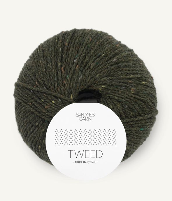 Tweed Sandnes - Olivgrön