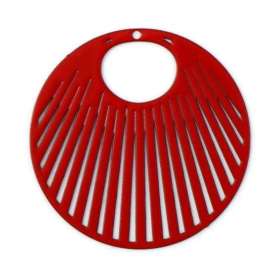 Charm Round,  Filigree stripe Red