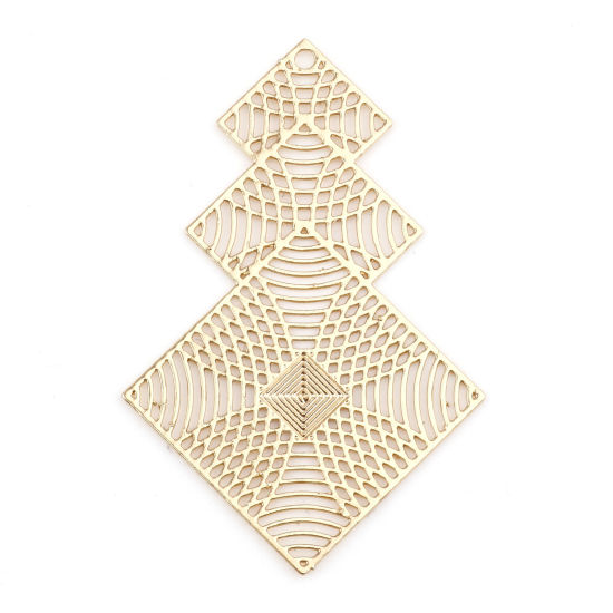 Berlock -  Squares, Filigree   Guld