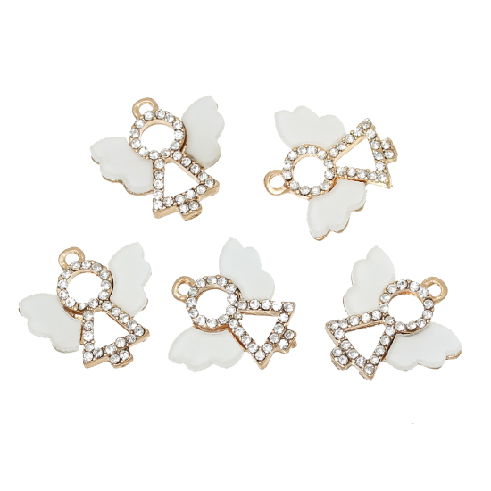 Berlock -  Ängel m resin &  rhinestone 
