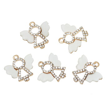 Berlock -  Ängel m resin &  rhinestone 